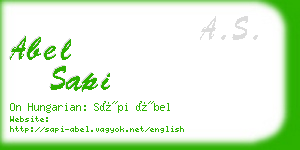 abel sapi business card